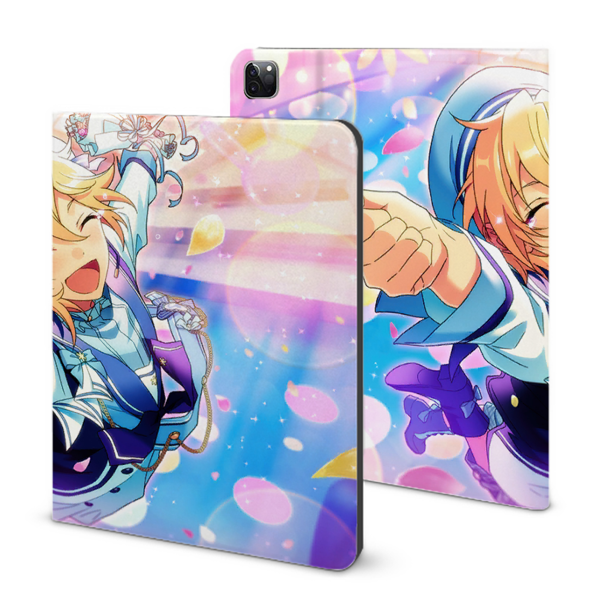 （画像用） あんさんぶるスターズ! Ensemble Stars IPad ケース ブック型 PUレザー TPU 耐衝撃 軽量 薄型 ペン収納なし 全面保護 IPad 各モデル対応